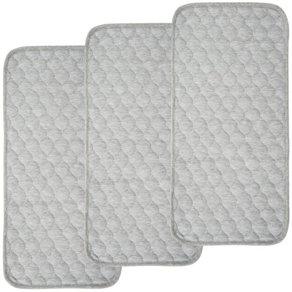 BlueSnail Quilted Waterproof Absorbent Diaper Changing Pad Liners 3 Count Gray - Picture 4 of 11
